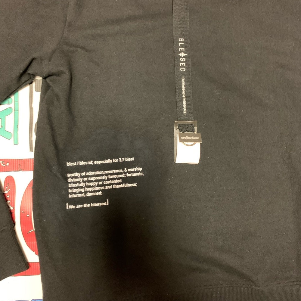 Black Graphic Men's Sweater blessed