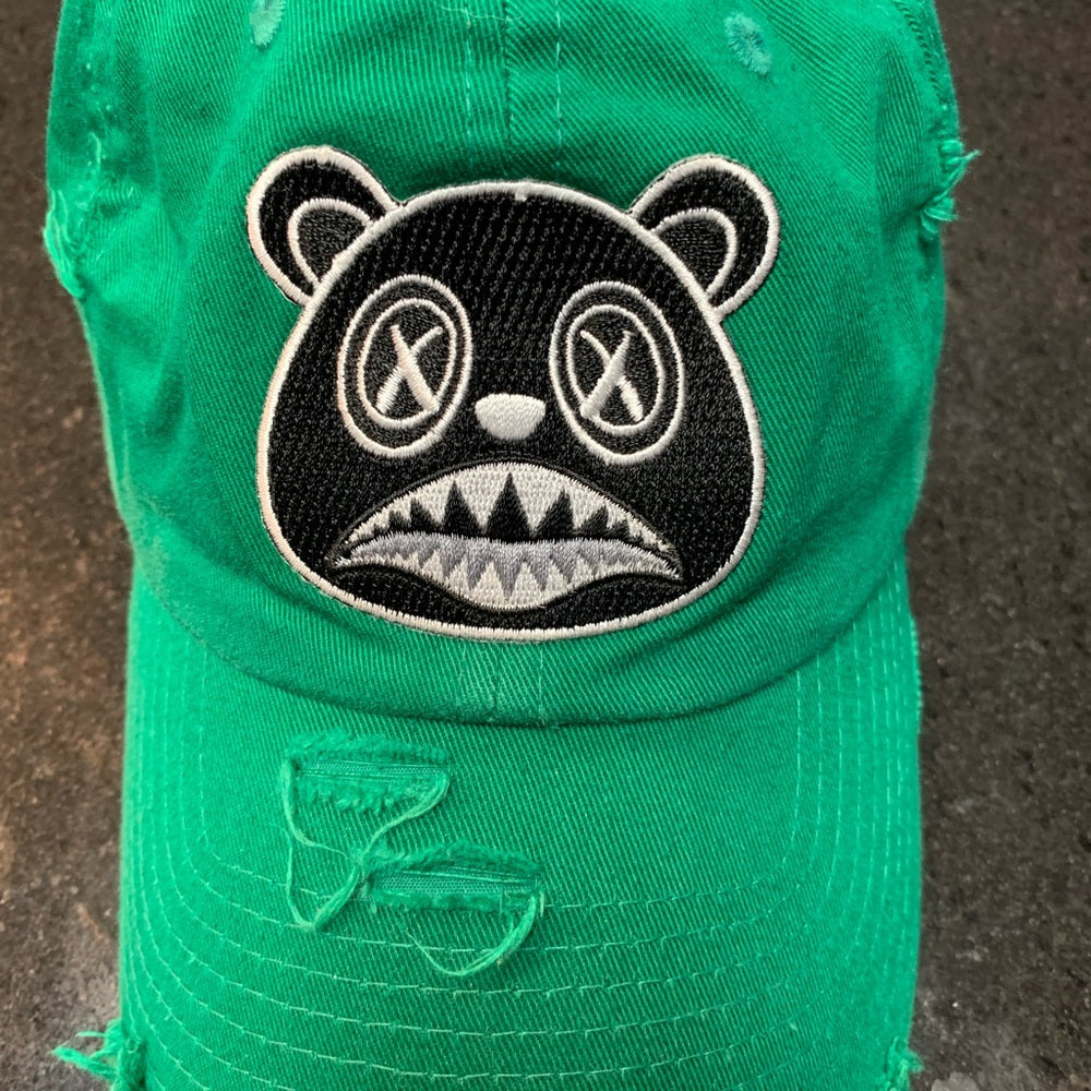 Green Bear Embroidered dad  Cap