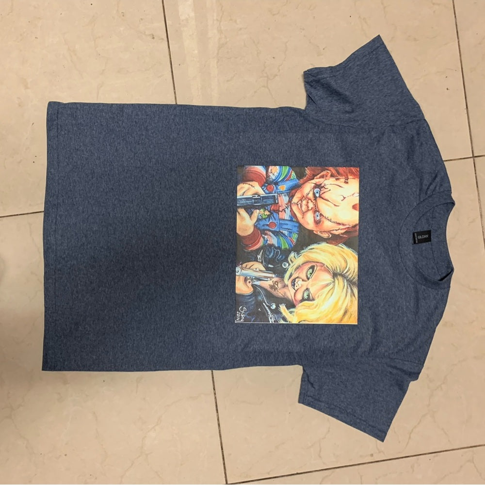 Custom Chucky graphic tee Sz various