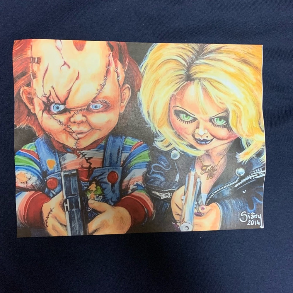 Custom Chucky graphic tee Sz various