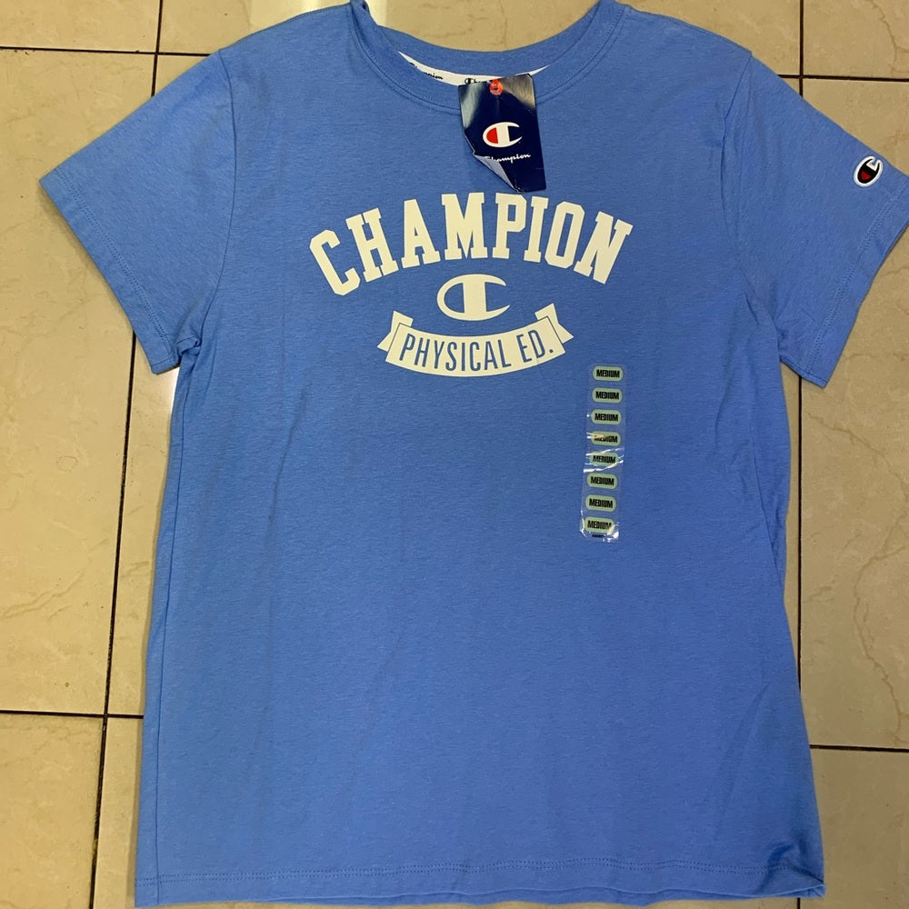Champion Blue T-Shirt everyday wear SZ medium