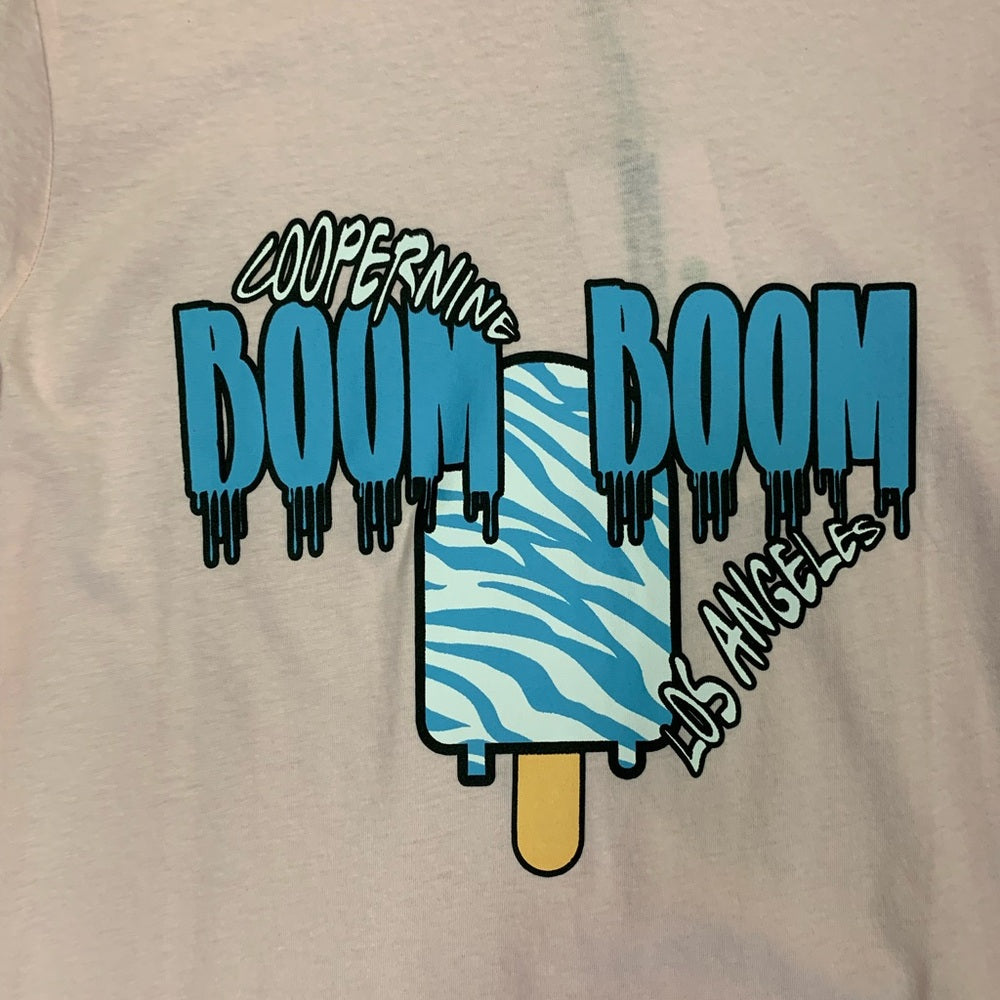 Cooper Nine Pink Graphic Tee Sz small