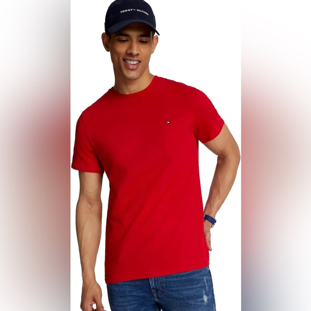 Tommy Hilfiger Men's Red T-Shirt Sz medium