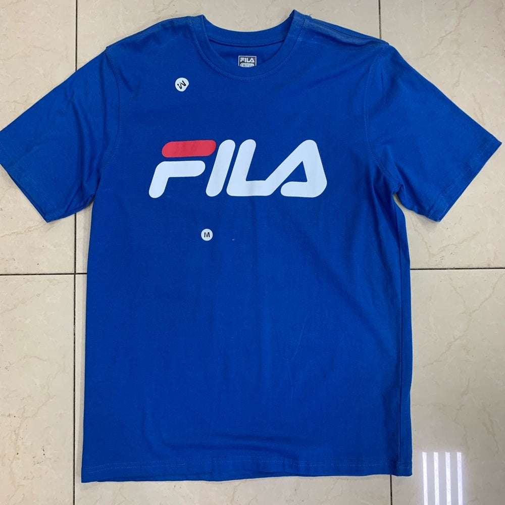 FILA Blue Graphic T-Shirt Sz medium