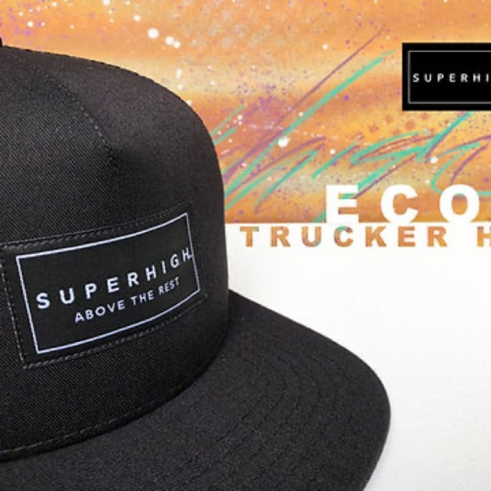 Super High black SnapBack one size fits all