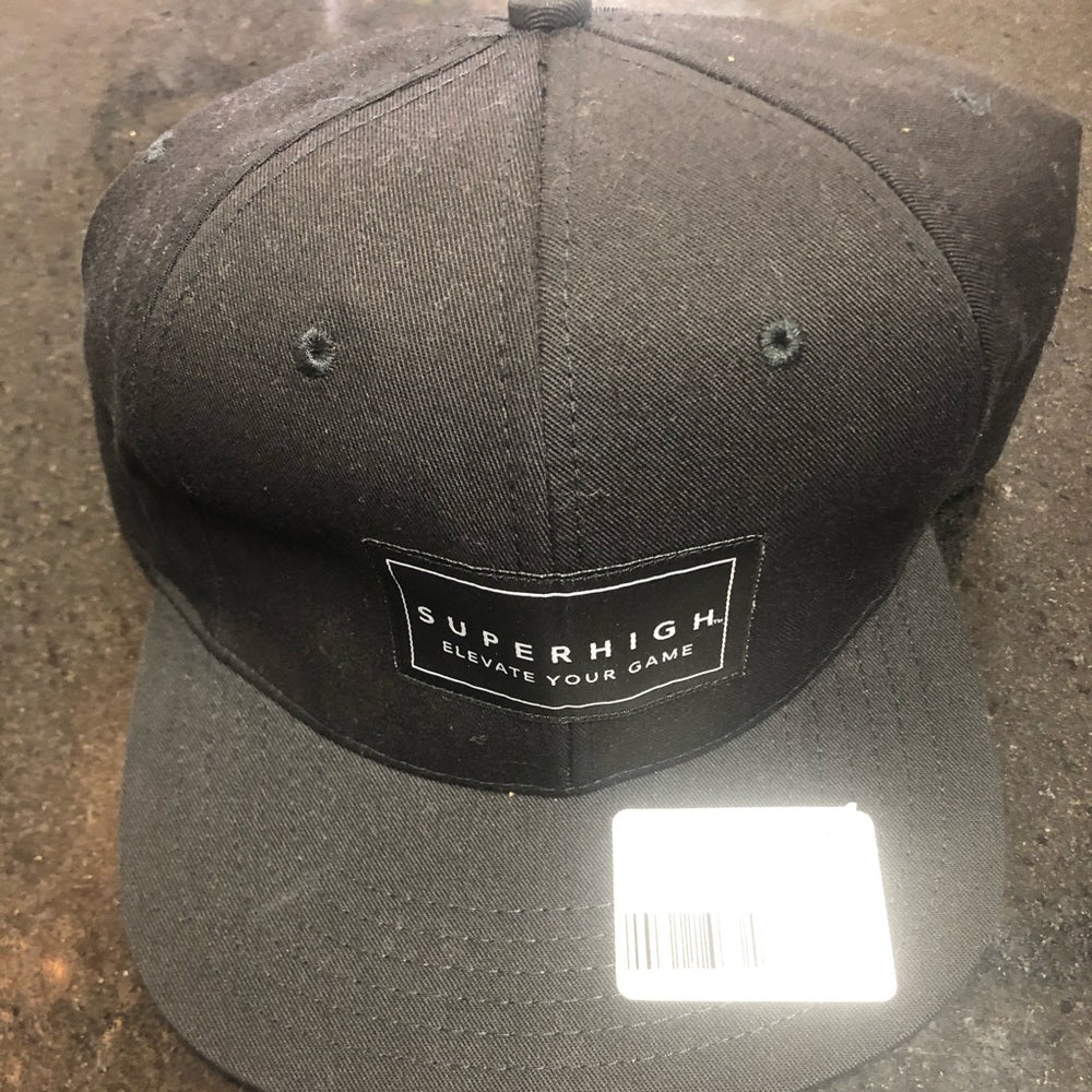 Super High black SnapBack one size fits all