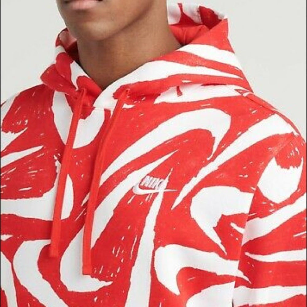 Nike Logo Hoodie red sz small