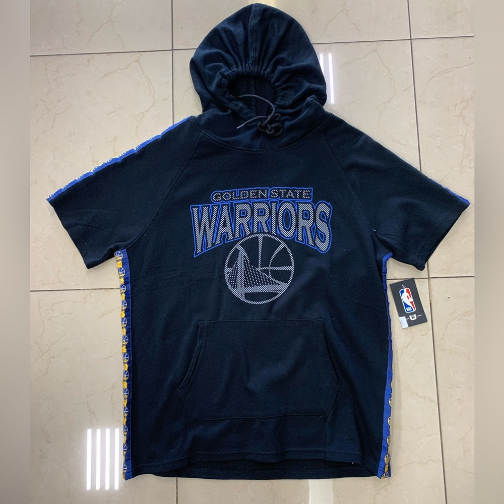 Golden State Warriors Black Hoodie warm up sweatshirt Sz small