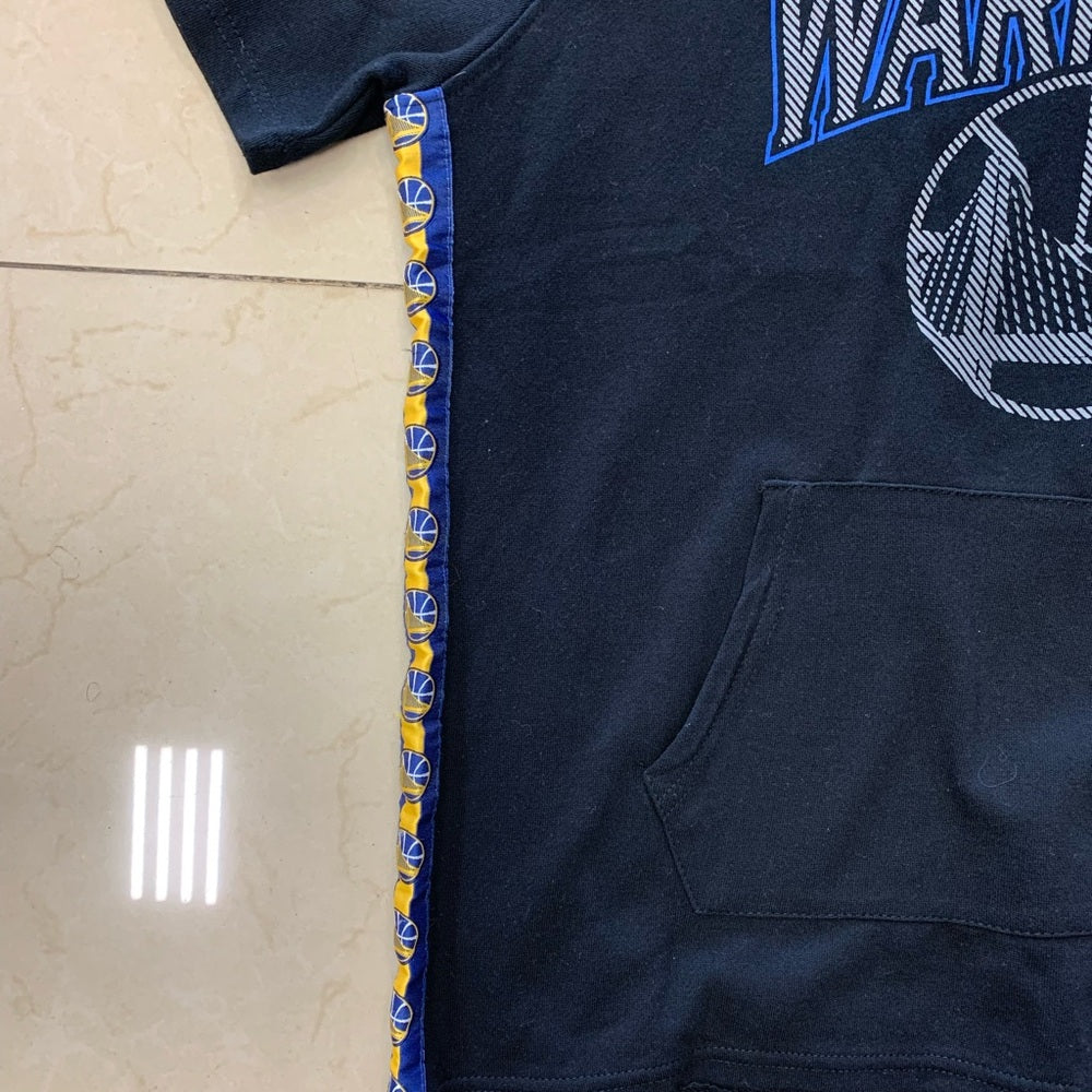Golden State Warriors Black Hoodie warm up sweatshirt Sz small