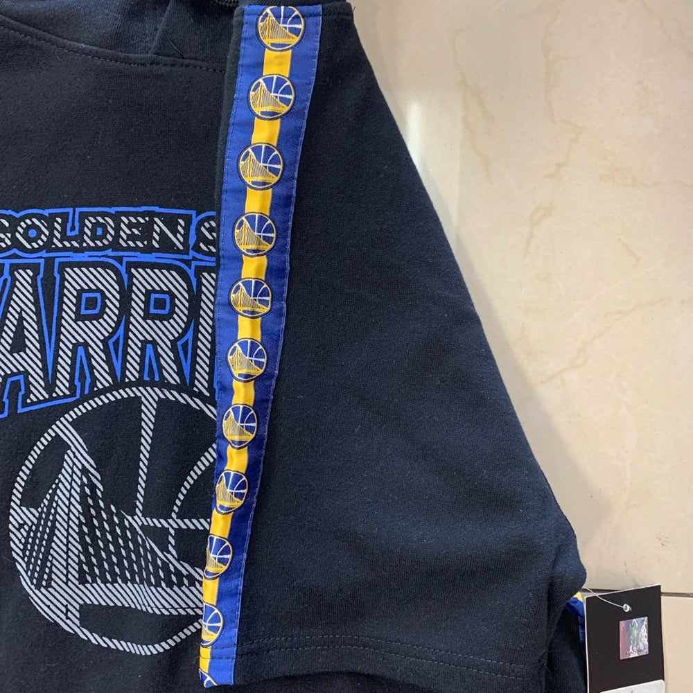 Golden State Warriors Black Hoodie warm up sweatshirt Sz small