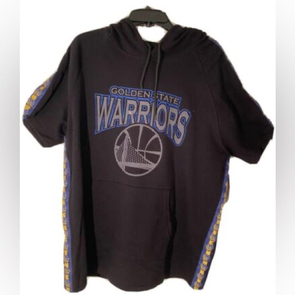 Golden State Warriors Black Hoodie warm up sweatshirt Sz small