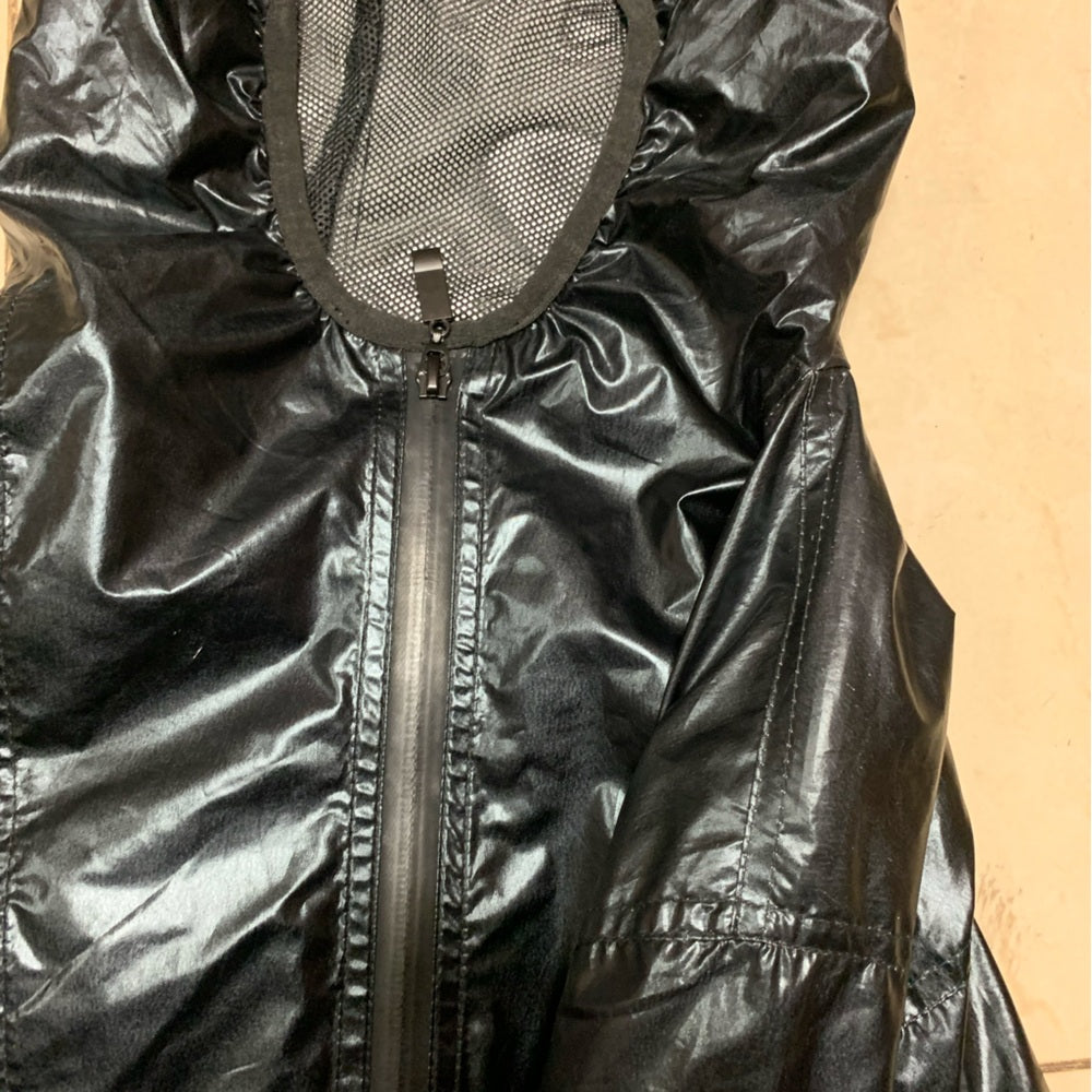 Black windbreaker Hooded Jacket Sz med