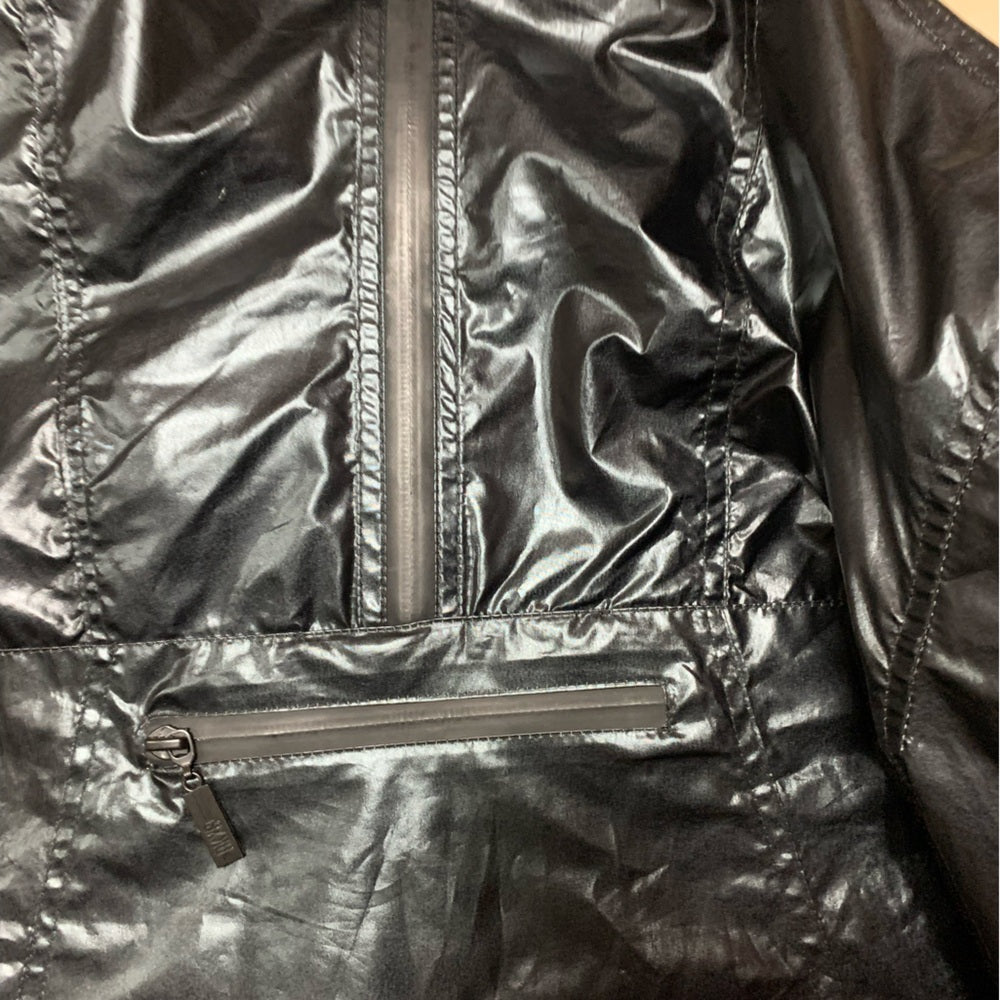 Black windbreaker Hooded Jacket Sz med