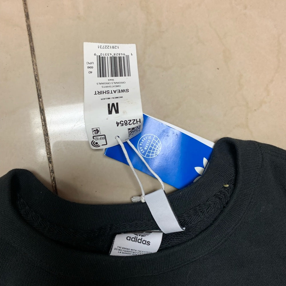 adidas Originals Women's Adicolor Shattered Cropped Sweatshirt, Black, Medium