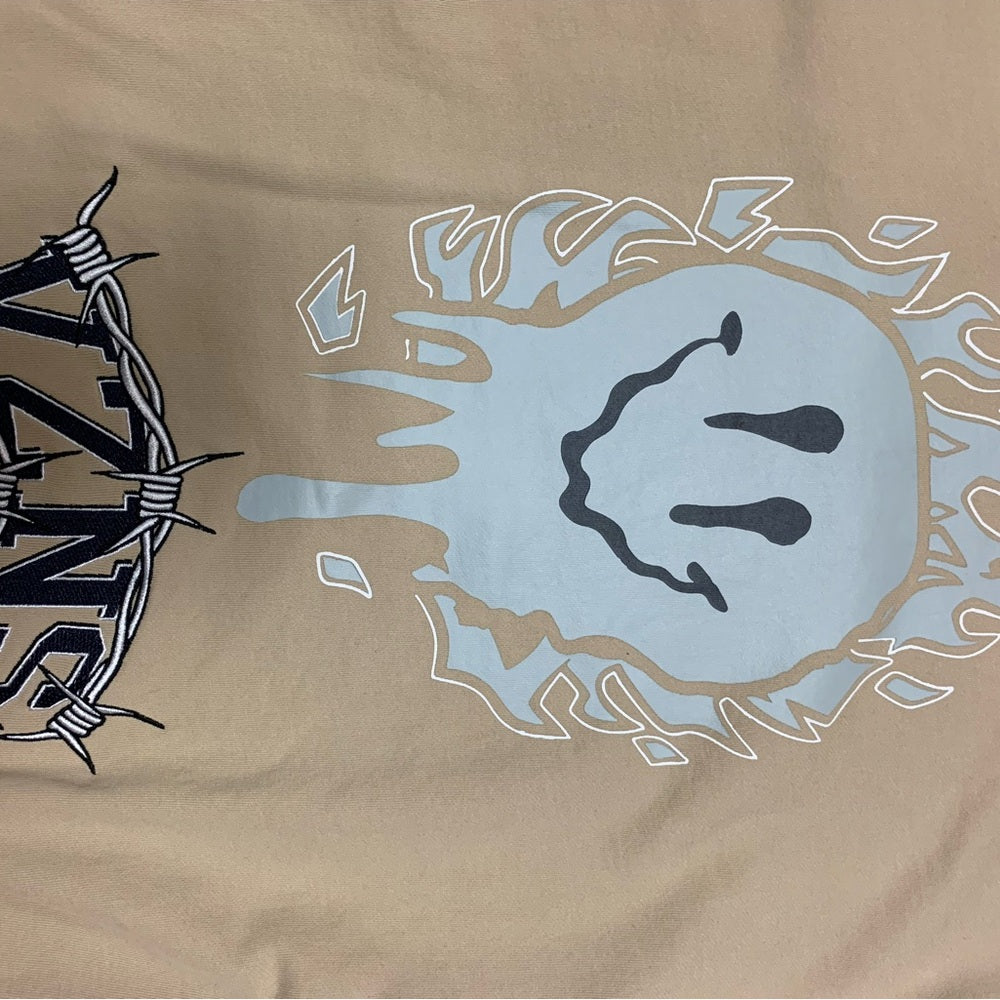 Tan Graphic Men's Sweater emoji Sz large