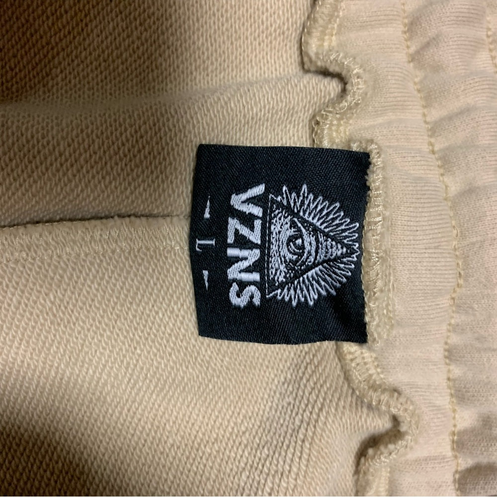 Vizions Beige Sweatpants with emoji Graphic Design