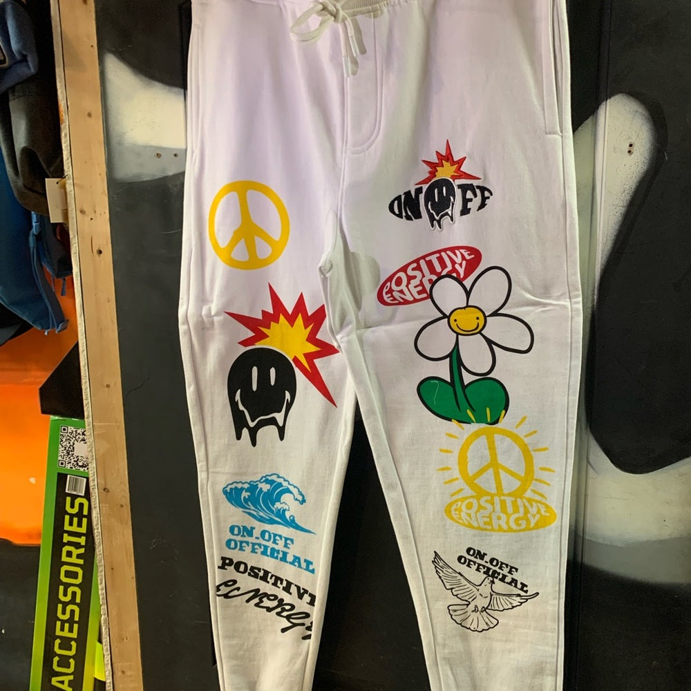 Sz xl graffiti sweatpants white