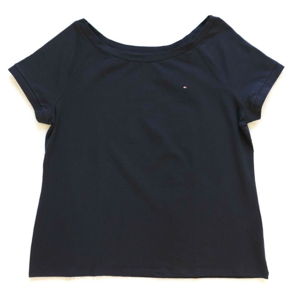 Tommy Hilfiger boat neck navy shirt sz medium