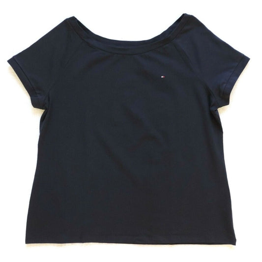 Tommy Hilfiger boat neck navy shirt sz medium