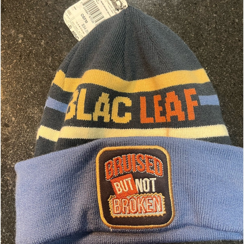 Blac leaf beanie one size fits all
