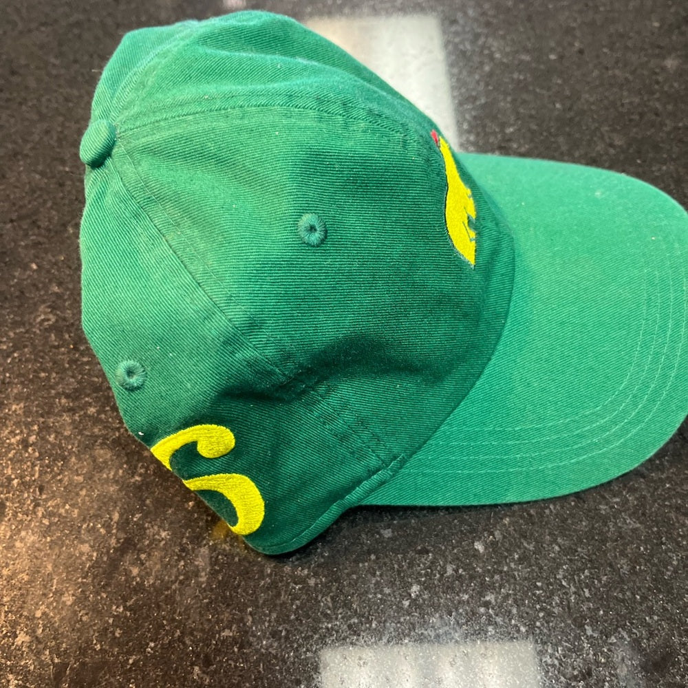 Green Cap with Bear Embroidery one size fits all