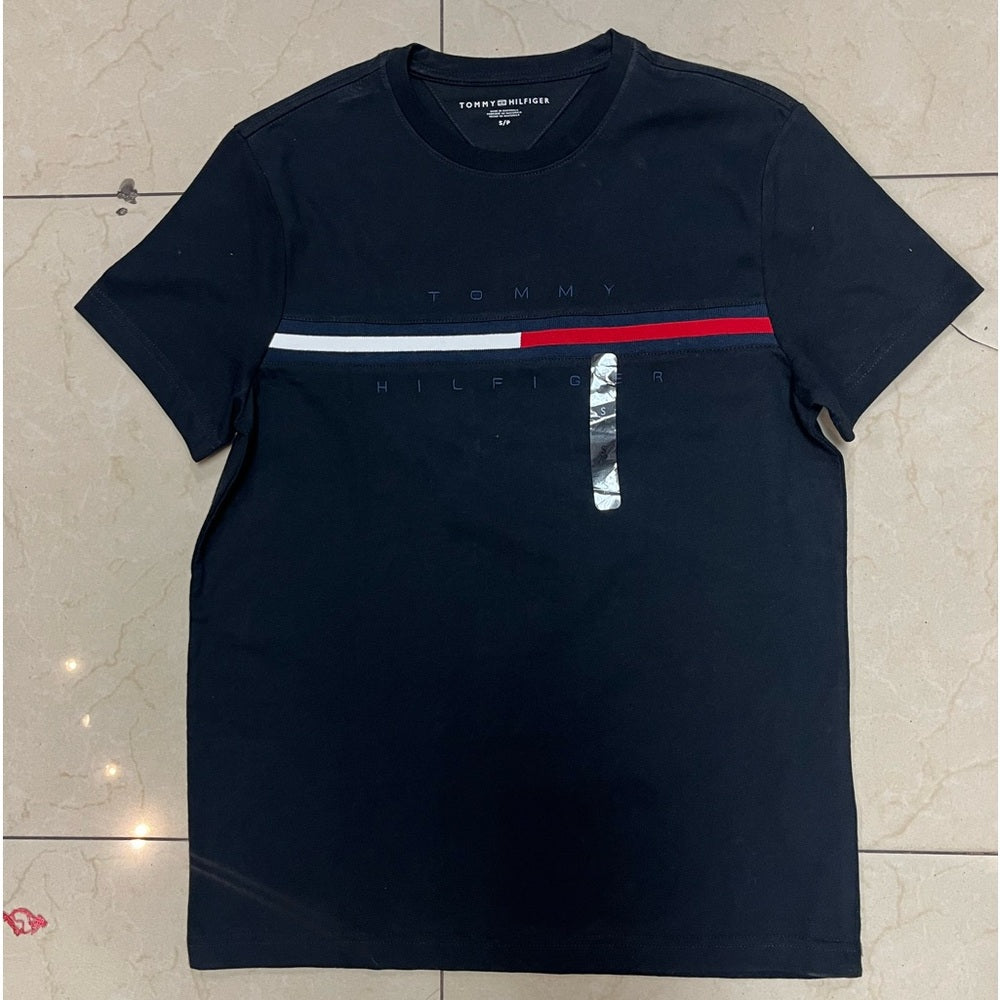 Tommy Hilfiger Black T-Shirt for Men embroidered
