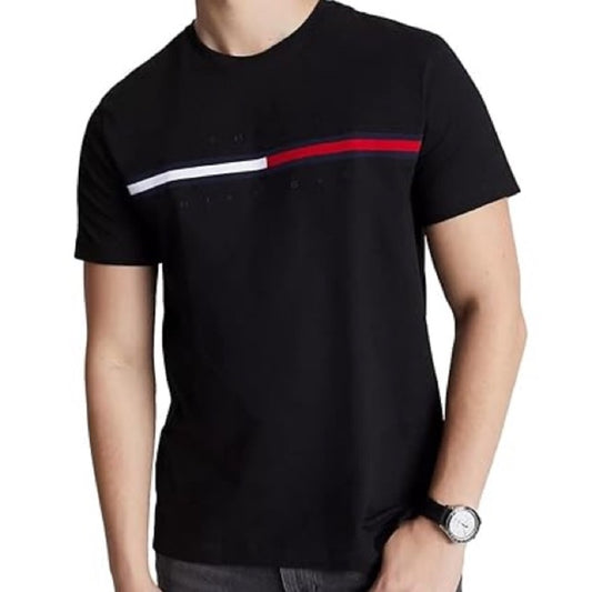 Tommy Hilfiger Black T-Shirt for Men embroidered