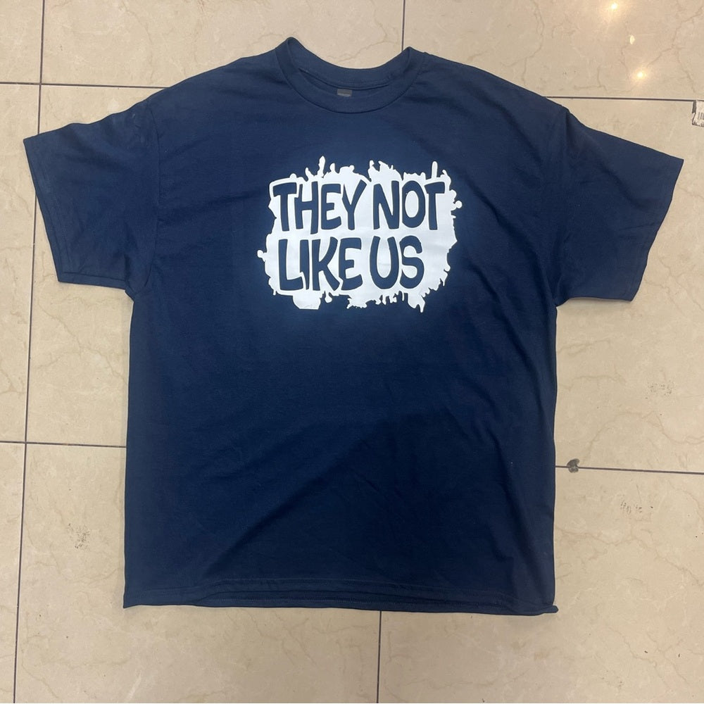 Navy Blue they not like us Graphic T-Shirt