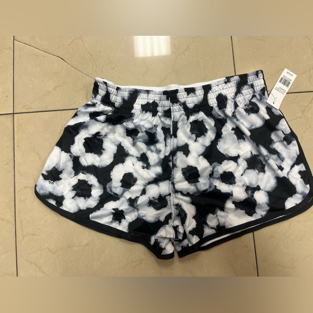 Women's Black and White Floral Shorts Sz various