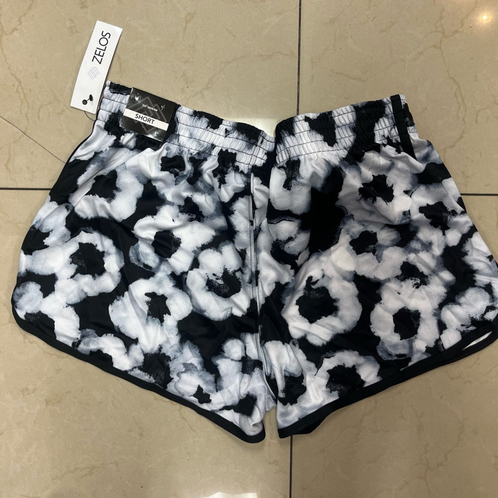 Women's Black and White Floral Shorts Sz various