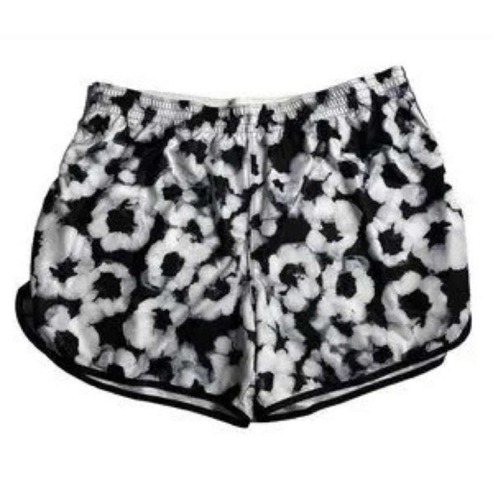 Women's Black and White Floral Shorts Sz various
