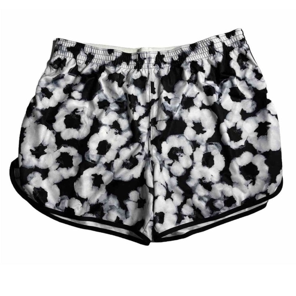 Women's Black and White Floral Shorts Sz various
