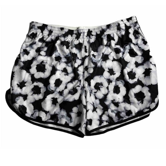 Women's Black and White Floral Shorts Sz various
