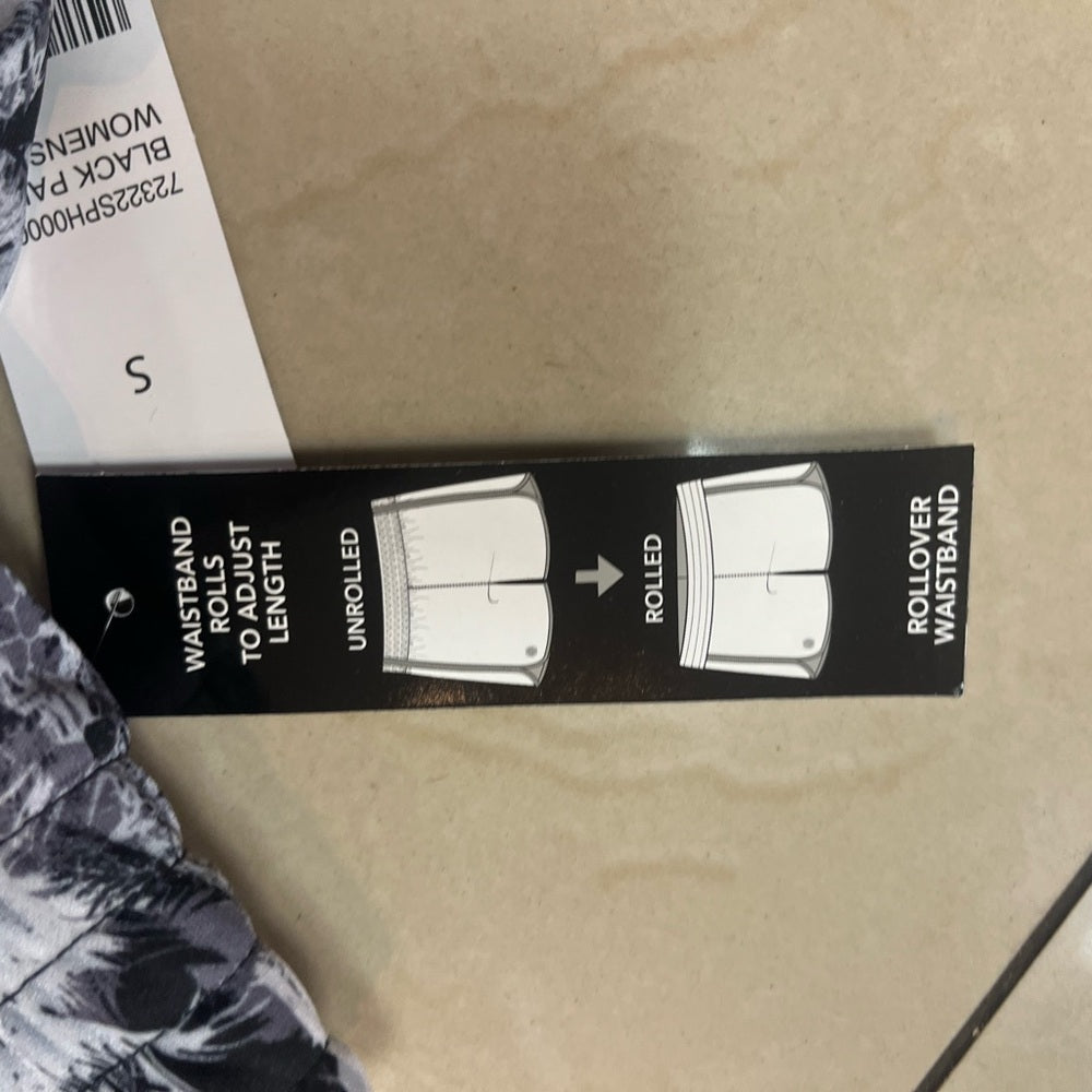 Women's Black and White Patterned Shorts