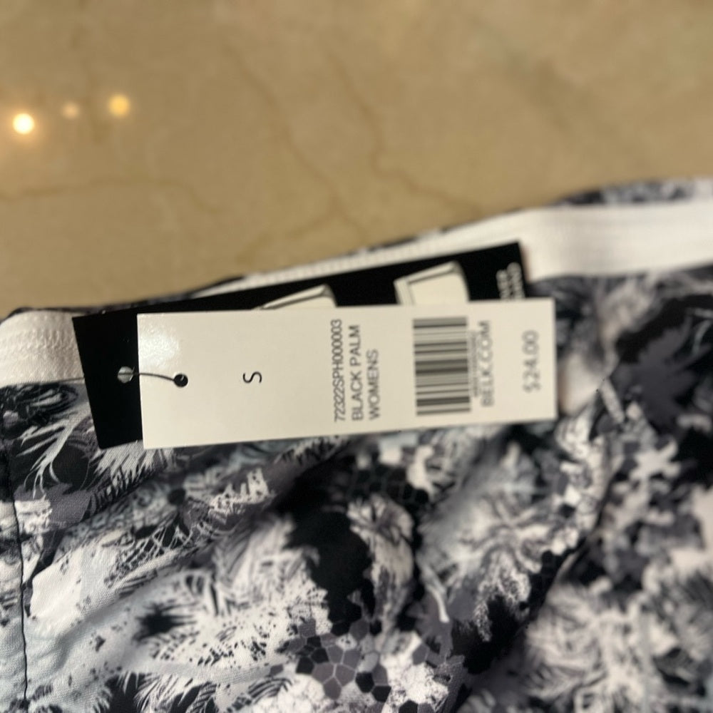 Women's Black and White Patterned Shorts