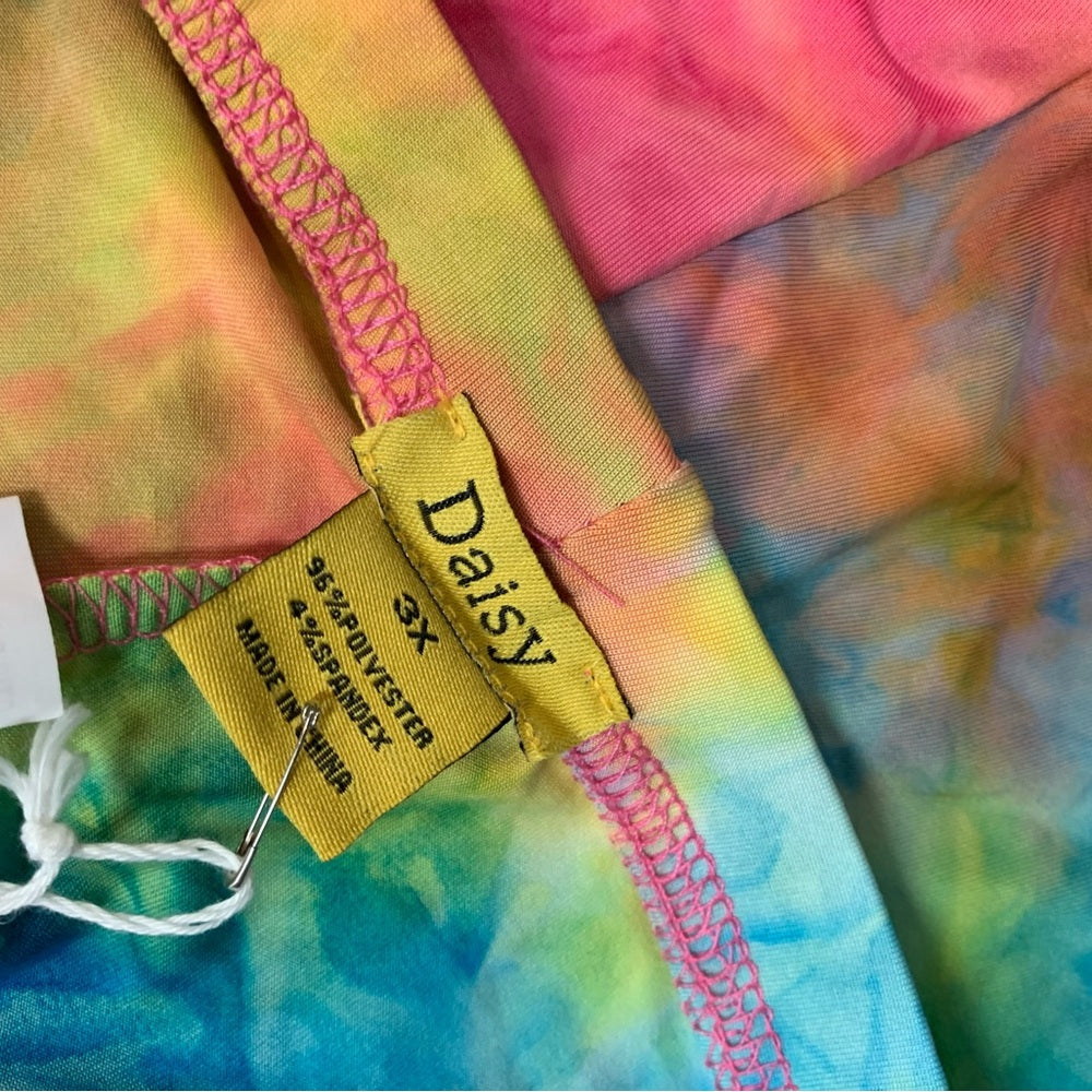 Vibrant Tie-Dye women tights Sz 3XL