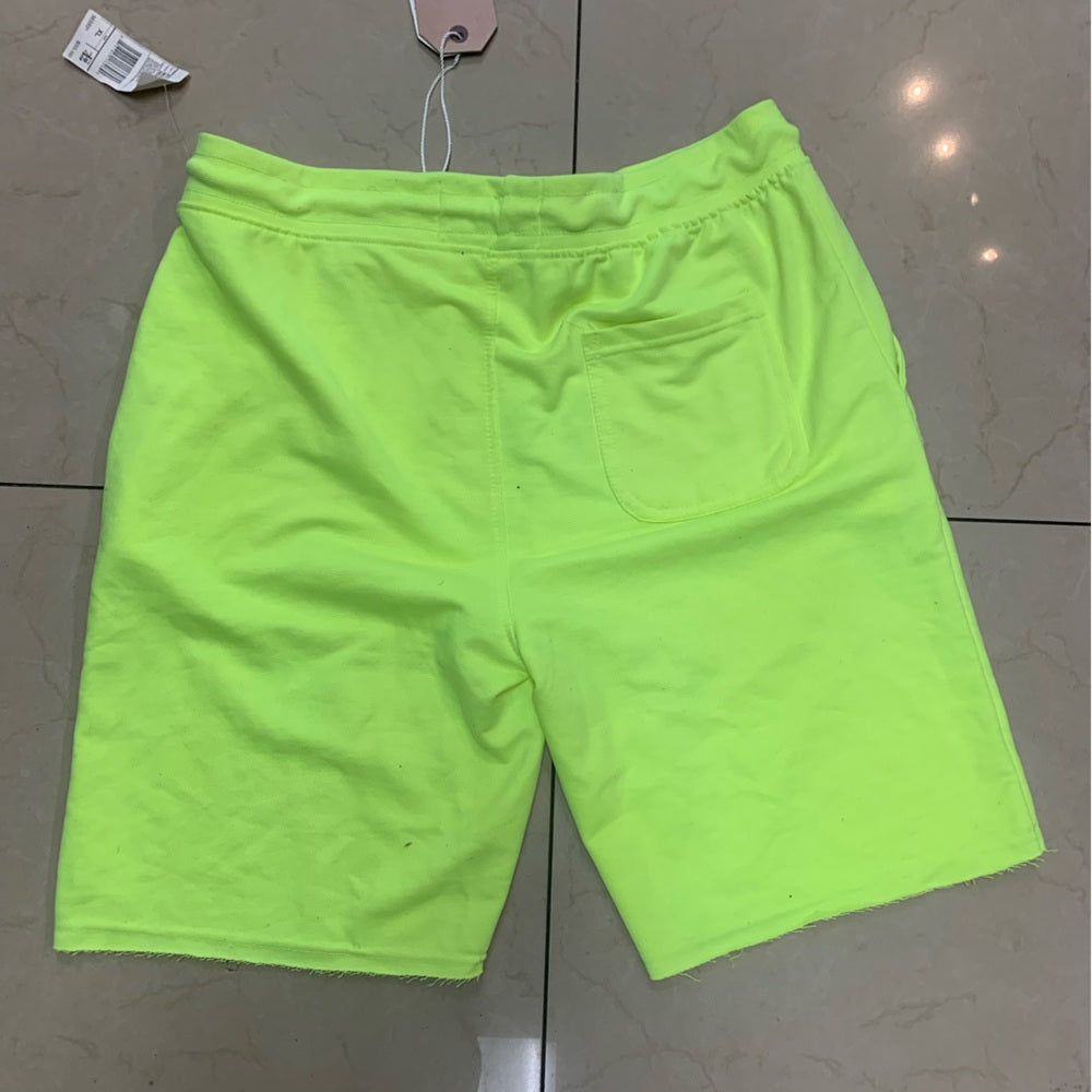 Neon Green Graphic Shorts Rick and morty