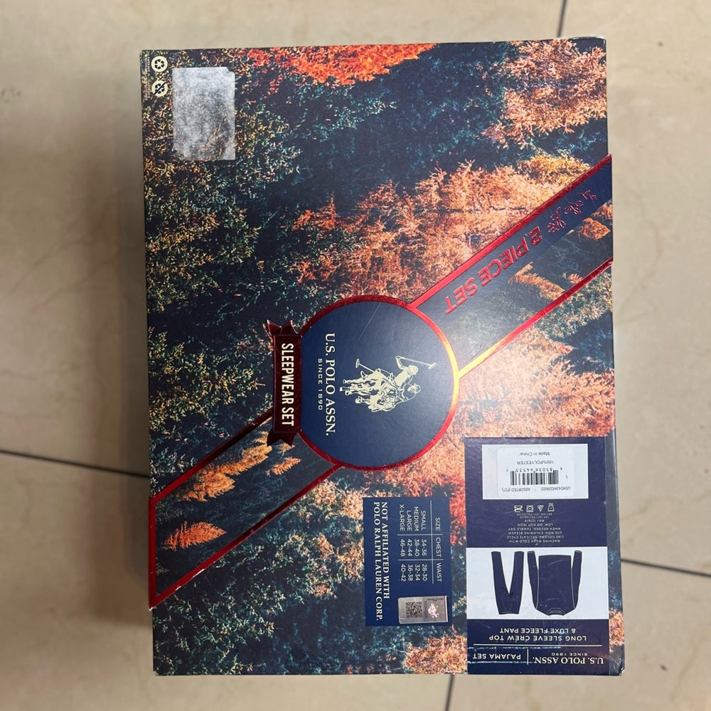 U.S. Polo Assn. Blue Plaid Sleepwear Set