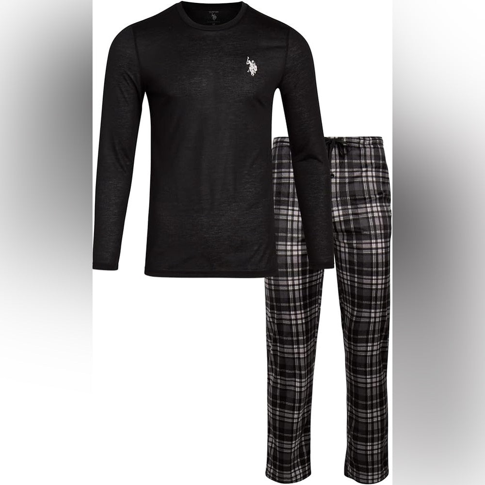 U.S. Polo Assn. Blue Plaid Sleepwear Set
