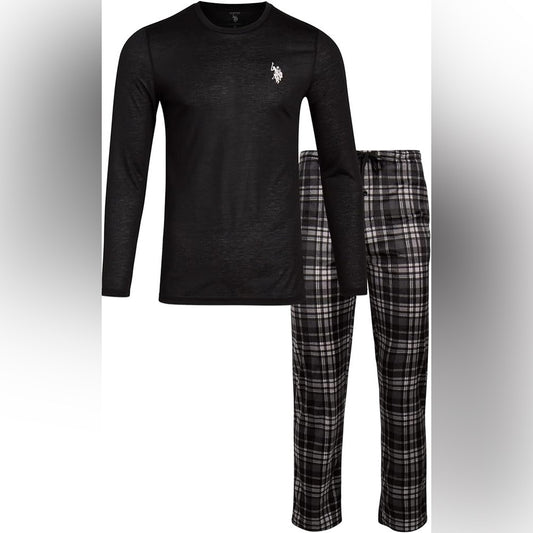 U.S. Polo Assn. Blue Plaid Sleepwear Set