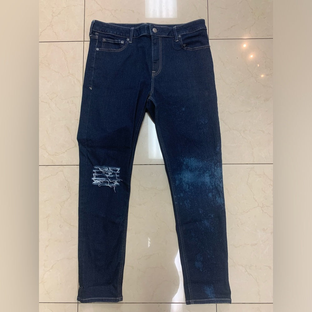 Men's Blue Distressed custom express Jeans