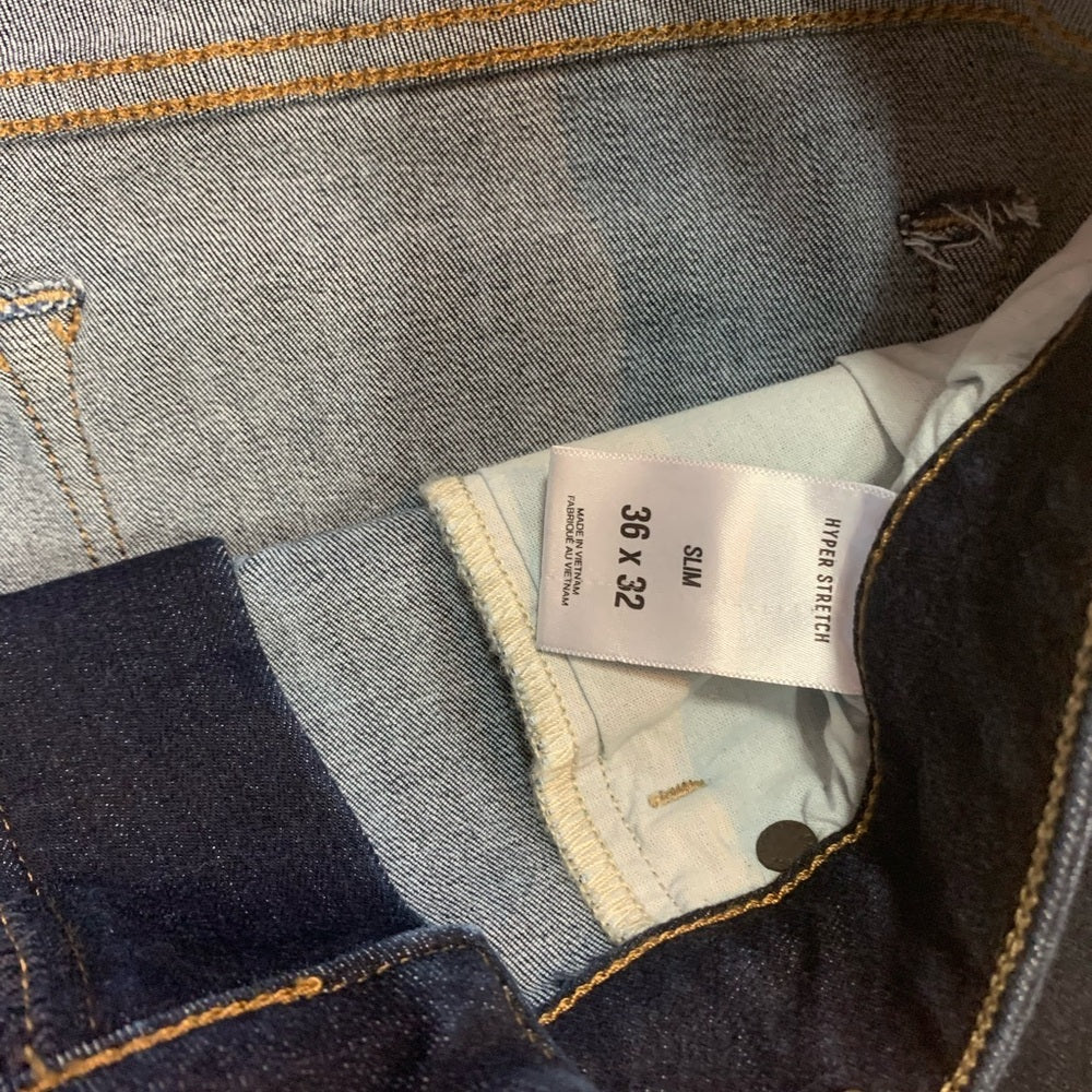 Men's Blue Distressed custom express Jeans