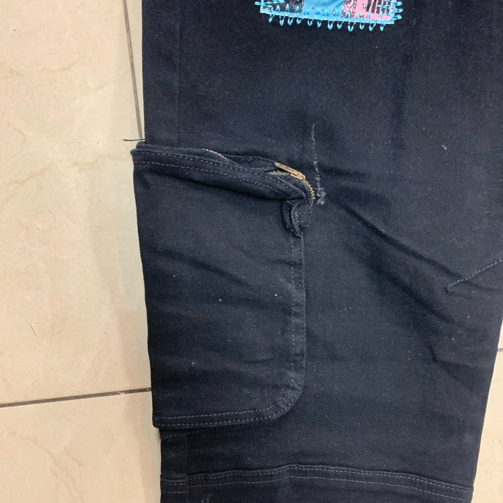 Blac Leaf  Jeans with Colorful Patches Sz 40/32