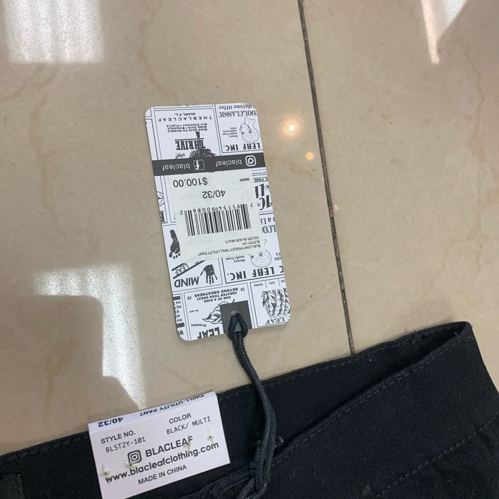 Blac Leaf  Jeans with Colorful Patches Sz 40/32