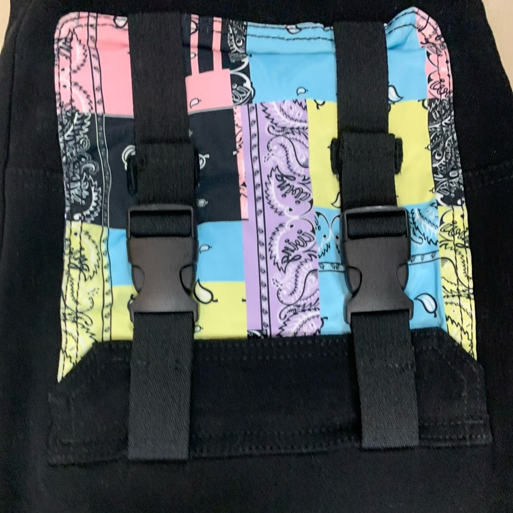 Blac Leaf  Jeans with Colorful Patches Sz 40/32