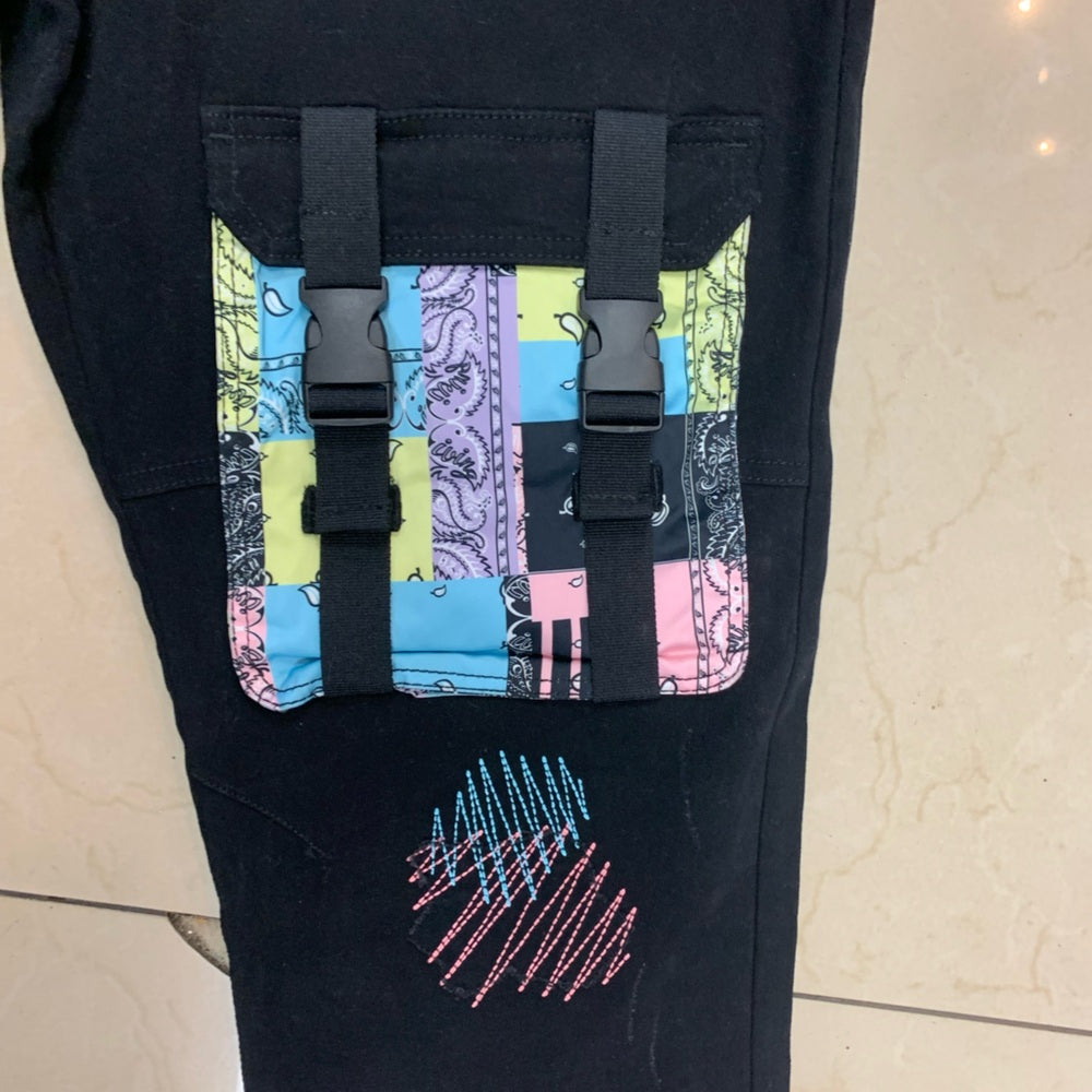 Blac Leaf  Jeans with Colorful Patches Sz 40/32