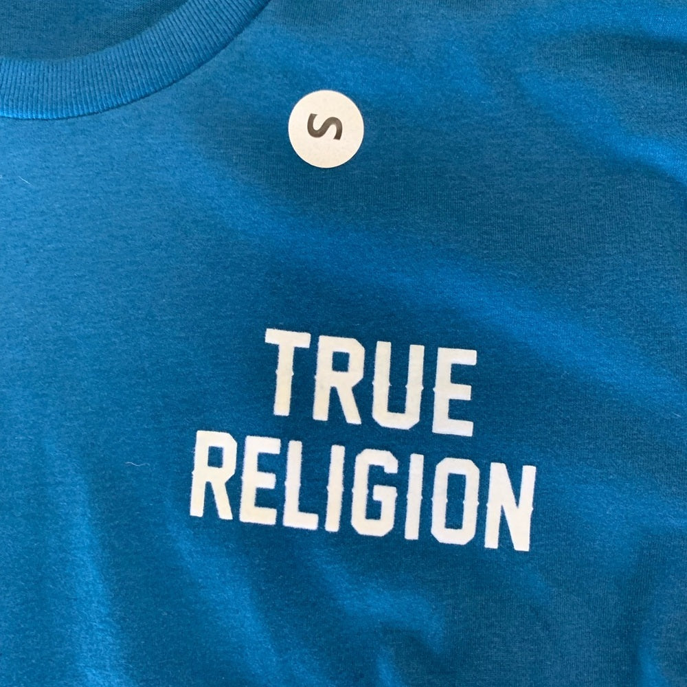 True Religion Men's Blue T-Shirt Sz small