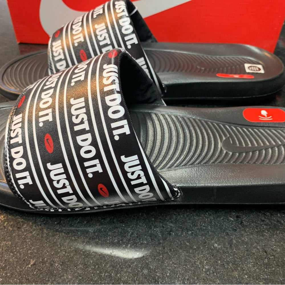 Nike Black Slide Sandals just do it Sz 12