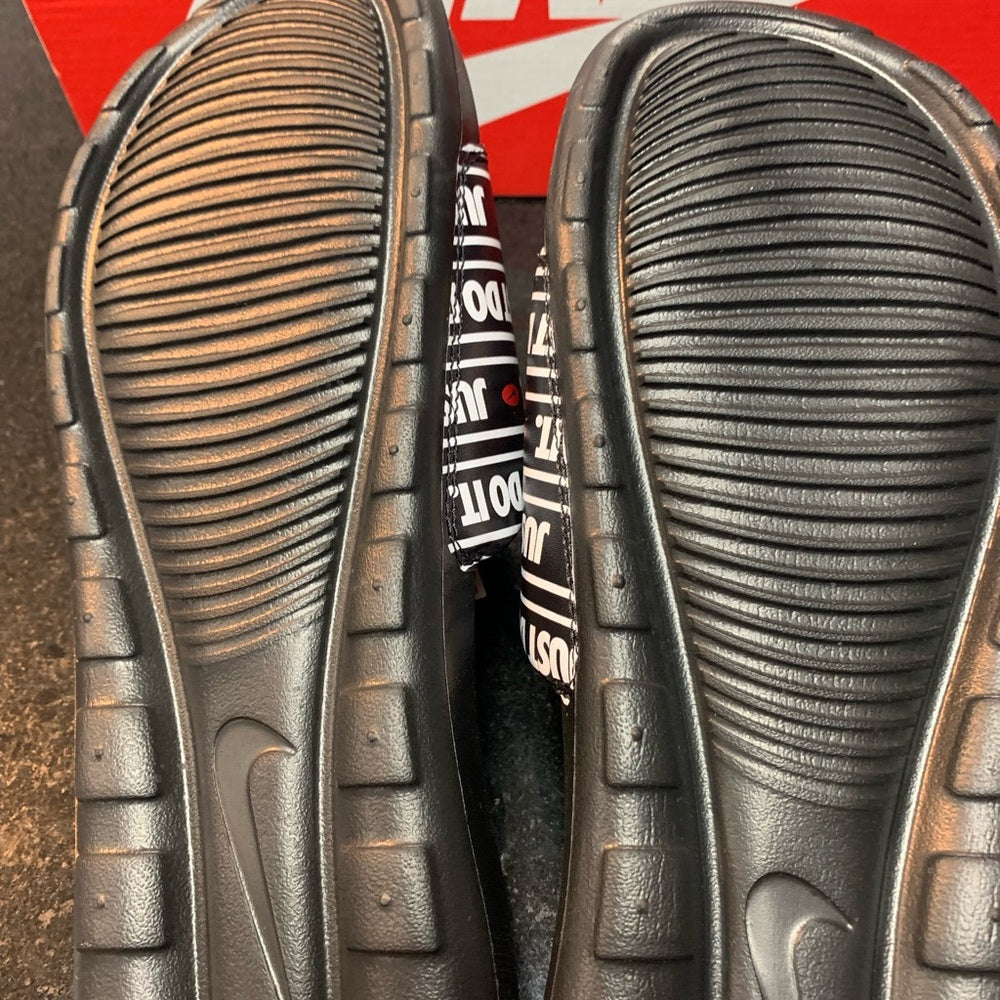 Nike Black Slide Sandals just do it Sz 12