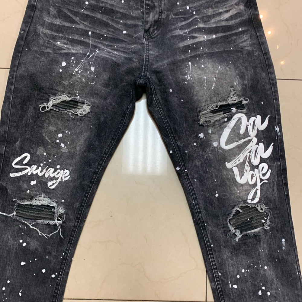 Sz 36/32 denim jeans graphic design